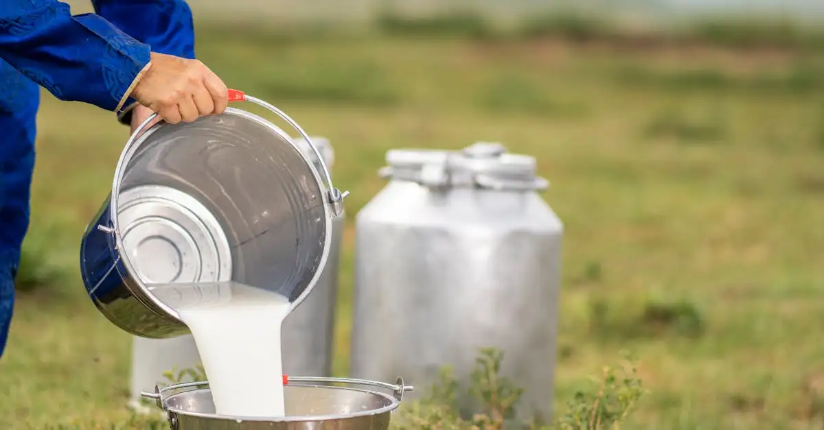 Melk boer in de buurt